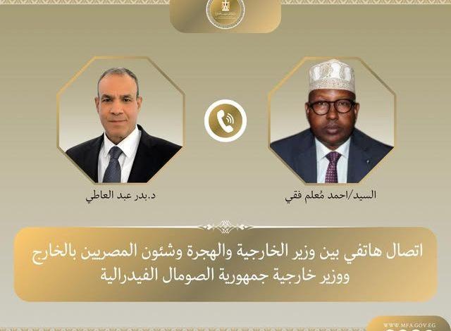 اتصال هاتفى بين وزير الخارجية والهجرة ونظيره الصومالي 1 472395302 1113438254159927 1883744514219094038 n جريدة مؤسسة ايجي تايمز