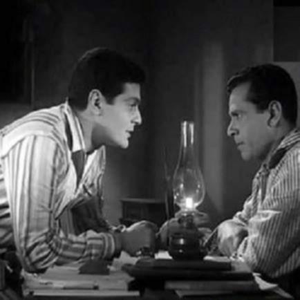 مع عمر الشريف في فيلم بداية ونهاية