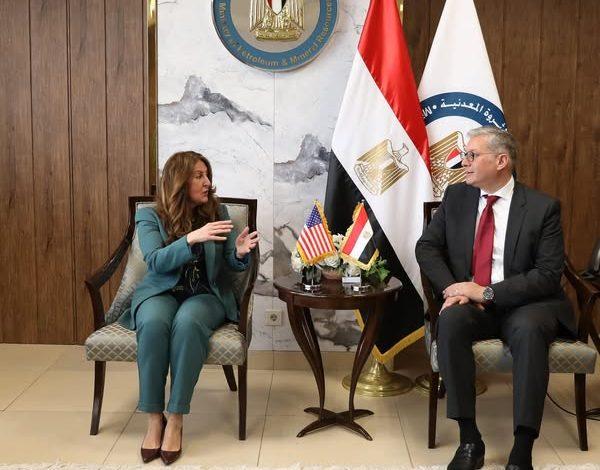 وزير البترول يلتقي بالسيدة هيرو مصطفى غارغ سفيرة الولايات المتحدة الأمريكية فى مصر 1 481237250 1161848442652241 3623941518570804860 n جريدة مؤسسة ايجي تايمز