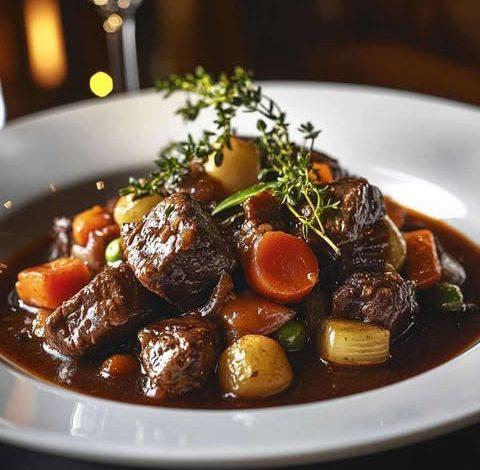 أكلة بورجينيون لحم أو كما تُعرف بالفرنسية Bœuf Bourguignon للشيف ماري توفيق 1 515759149 719454287373428 584063265190294337 n جريدة مؤسسة ايجي تايمز