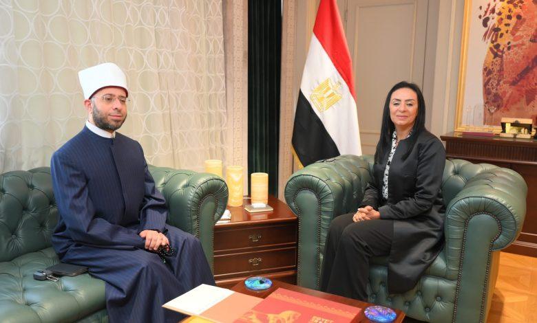 وزيرة التضامن الاجتماعي تستقبل وزير الأوقاف 1 516862756 1277786161058468 4948156931366961122 n جريدة مؤسسة ايجي تايمز