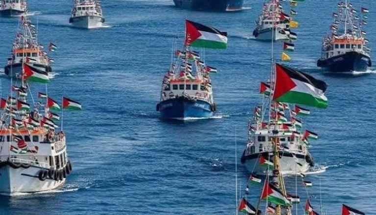 خارجية الاحتلال: بدء ترحيل المشاركين في «أسطول الصمود» إلى أوروبا 1 216 220720 gaza resilience flotilla palestine جريدة مؤسسة ايجي تايمز