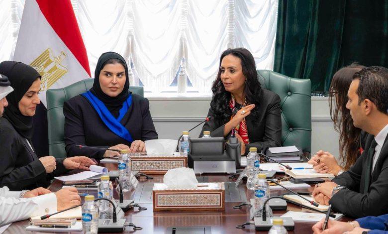 وزيرة التضامن الاجتماعي تستقبل وزيرة الدولة للتعاون الدولي بدولة قطر 1 569371803 1376239701213113 4668538663689612989 n جريدة مؤسسة ايجي تايمز