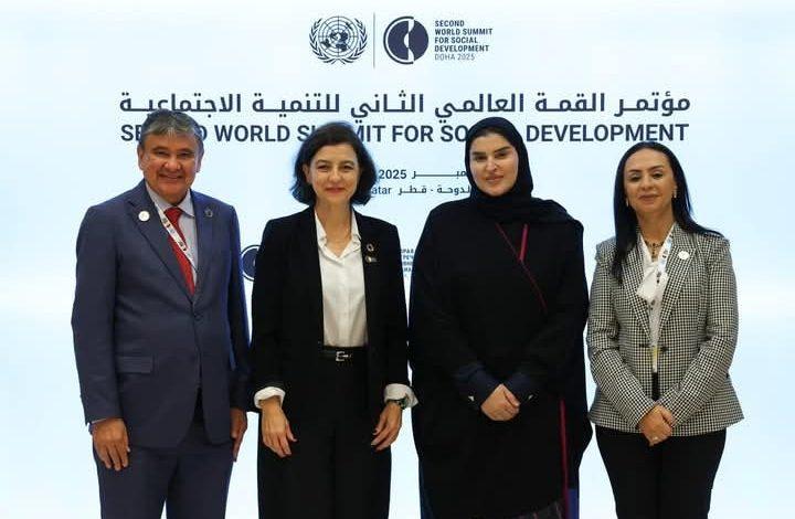 مايا مرسي تناقش المبادرات الدولية والإقليمية الرائدة في الحماية الاجتماعية مع وزراء دول قطر والبرازيل وإسبانيا 1 576324526 25610082568598597 4885666190860574557 n جريدة مؤسسة ايجي تايمز